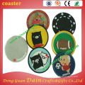 personalize custom character circular cup mat coast for promotion